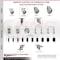 Service Caster 3.5 Inch 316SS Gray Polyurethane Swivel 1 Inch Expanding Stem Caster Set SCC-SS316EX20S3514-PPUB-1-4 - alternate 1